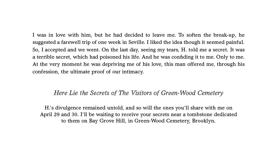 Here Lie the Secrets of the Visitors of Green-Wood Cemetery