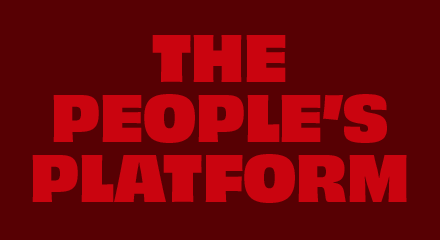 Graphic reading THE PEOPLE'S PLATFORM