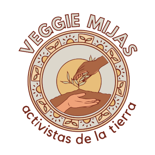 Logo that reads Veggie Mijas, activitas de la tierra.