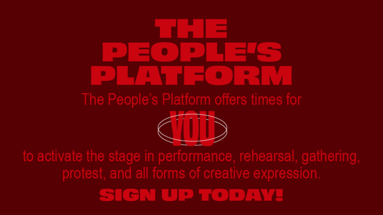 Red Stage Sign Up Creative Time